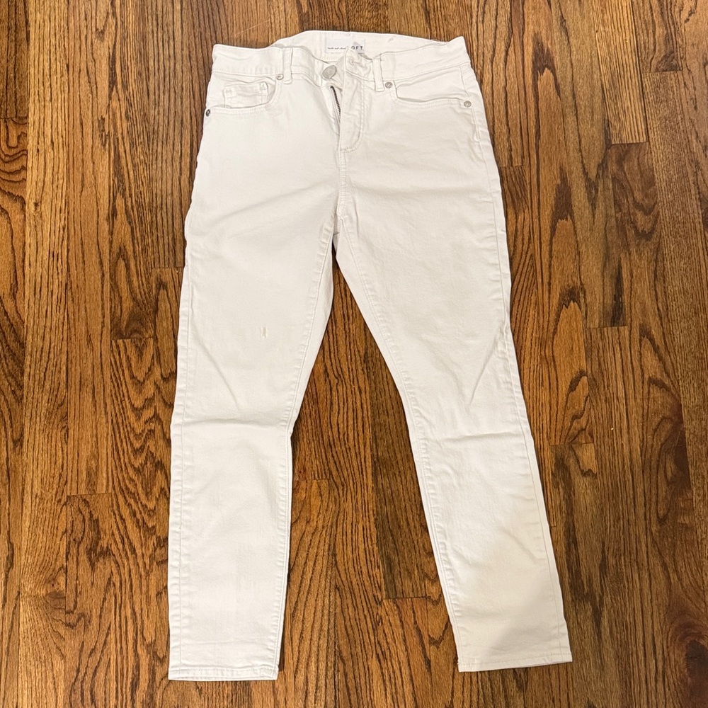 LOFT Women's White Skinny Jeans